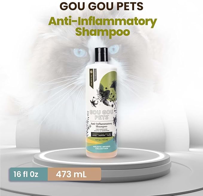 Holistic Natural Anti-Inflammatory Pet Shampoo: Veterinarian Recommended: Soothing Joints & Soreness for Dogs, Cats and Horses - Made in USA - 16 oz