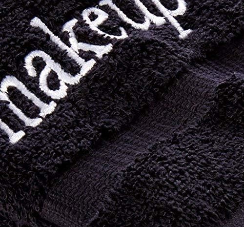 Chakir Turkish Linens Premium Cotton Absorbent Turkish Towels (Washcloth - 6 Piece - Black-Makeup)