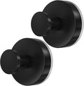 Suction Cup Hooks for Shower, 2 PCS No-Drill Towel Holder for Bathrooms Wall, Glass Door, Mirror, Tiles, Kitchen, Hold Robe & Wreath, Hanging up to 15 lbs – Waterproof & Rustproof, Matte-Black