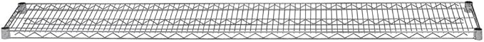 Shelving Inc. 14" d x 72" w Chrome Wire Shelving with 2 Tier Shelves, Weight Capacity 800lbs Per Shelf