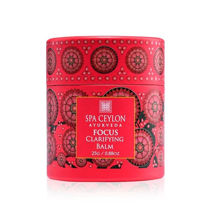 SPA CEYLON Focus Clarifying Balm, Clean Ingredients, Vegetarian, Meditation Balm, Aromatherapy, Natural Calm, 100% Natural Organic, Essential Oils (Cedarwood, Frankincense)