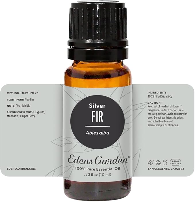 Edens Garden Fir- Silver Essential Oil, 100% Pure Therapeutic Grade (Undiluted Natural/Homeopathic Aromatherapy Scented Essential Oil Singles) 10 ml
