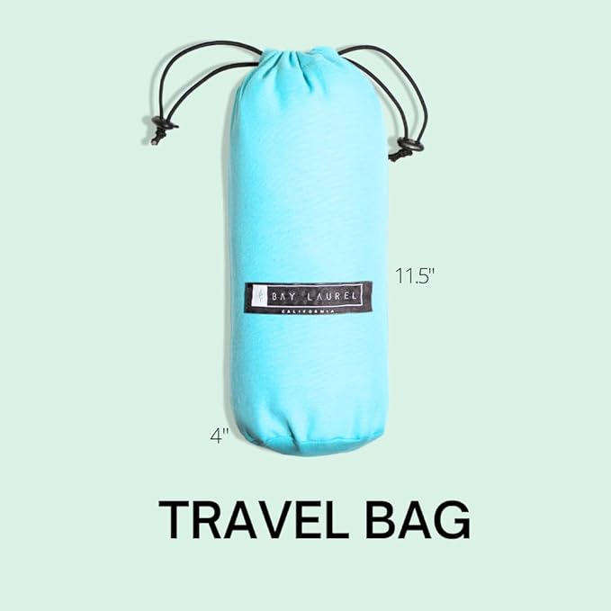 BAY LAUREL Turkish Beach Towel with Travel Bag 39 x 71 Quick Dry Sand Free Lightweight Large Oversized Towels Light