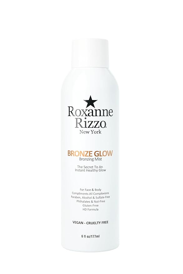 Bronze Glow – Instant bronzer Spray Mist for Face and Body – Hydrating Tanning Mist with Bronzer – Blends into All Skin Tones – Celebrity Favorite Bronzer Spray – 6 oz