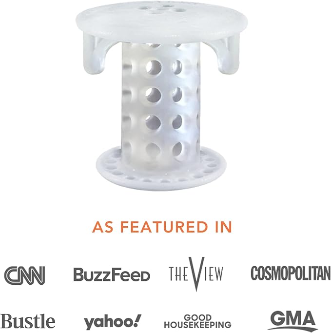 SinkShroom SSCLE988 The Revolutionary Sink Drain Protector Hair Catcher/Strainer/Snare, Clear