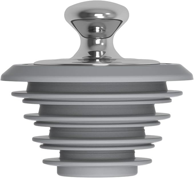 Bathtub Drain Stopper,Tub Stopper,Silicone Bathtub Stopper, Washbasin Drain Plug(Gray,Patented Product)