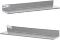 Hally Stainless Steel Wall Shelf 8.6 x 30 Inches 58 lb, NSF Commercial Heavy Duty Wall Mount Floating Shelving for Restaurant, Kitchen, Home, Hotel and Bar, 2 Pack