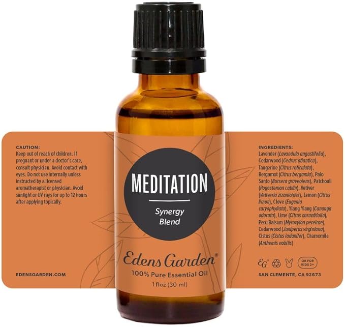 Edens Garden Meditation Essential Oil Blend 100% Pure & Natural Best Recipe Therapeutic Aromatherapy Essential Oil Blends 118 ml (4 oz)
