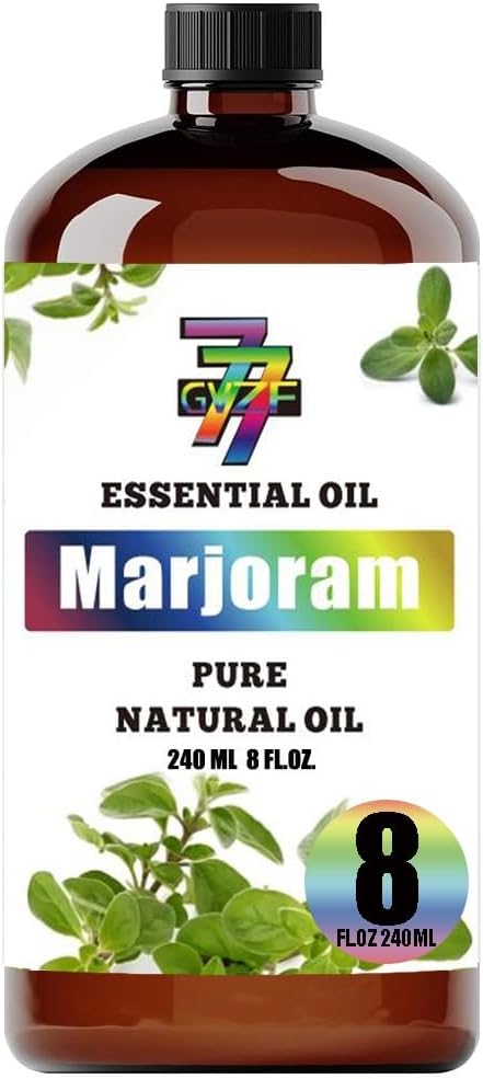 Marjoram Essential Oil (8 oz / 240 ml) – Marjoram Oils for diffusers, humidifiers, Home Baths, Cleaning Products, Yoga, DIY Soaps and DIY Scented Candles