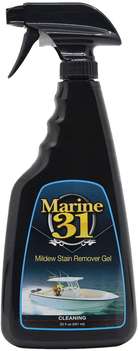 Marine 31 Mildew Stain Remover Gel | Thick Gel Formula for Marine, Boat, Home & Patio | Removes Mildew & Stains from Bathrooms & Showers | Effective Cleaner | M31-375 | 20oz