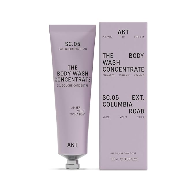 AKT The Body Wash Concentrate 3.4 Fl Oz, Natural Shower Gel with Skin-Balancing Prebiotics, Body Wash Women & Men, with Olive Squalane & Vitamin E, Sc.05 Columbia Road, All Genders