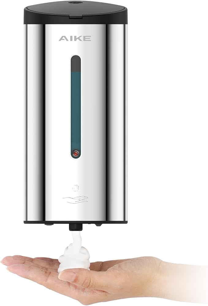 AIKE Wall Mount Automatic Foam Soap Dispenser 25 OZ Commercial Large Capacity Stainless Steel Model AK1205FA(Polished)