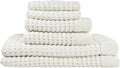 GILDEN TREE Waffle Towel Set Quick Dry Thin | 2 Bath Towels | 2 Hand Towels | 2 Washcloths, Modern Style (Cream)
