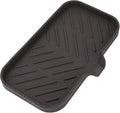Silicone Bathroom Soap Dishes with Drain Spout-Bathroom and Kitchen Sink Organizer,Sponge Holder,Dish Soap Tray,Perfect for Dispenser,Scrubber,Bottle,Cup on Sink or Counter-Coffee 9.6"×5.3"