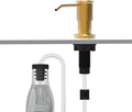 Soap Dispenser for Kitchen Sink, Brushed Gold Built in Soap Dispensers, Stainless Steel Sink Soap Dispenser or Lotion Dispenser Pump with 47" Extension Tube Kit, Upgraded Metal Check Valve