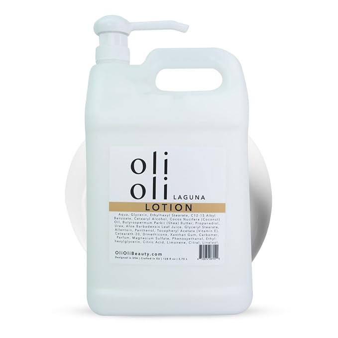OLIOLI Replenishing Body Lotion 128oz Refill | Moisturizing Body Lotion with Aloe Vera, Coconut Oil, Shea Butter & Vitamin E | Hydrating for Sun, Sea & Pool Recovery