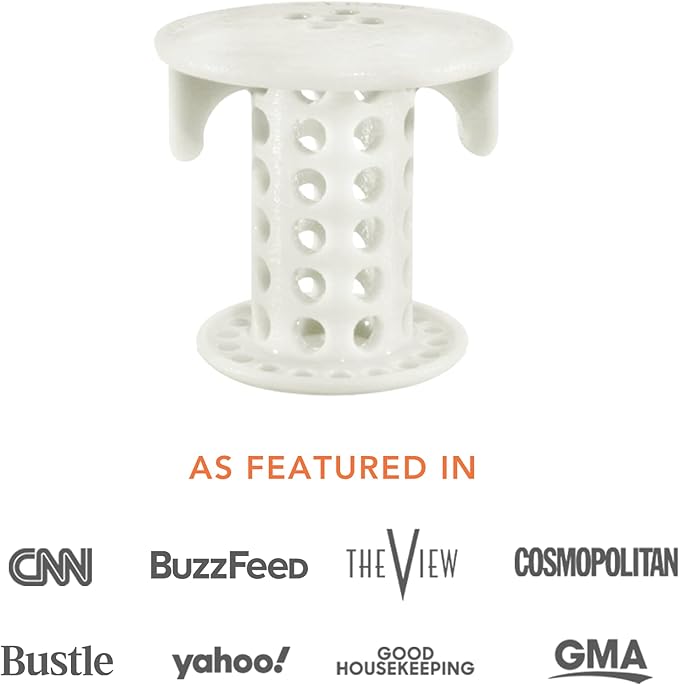 SinkShroom The Revolutionary Sink Drain Protector Hair Catcher/Strainer/Snare, White