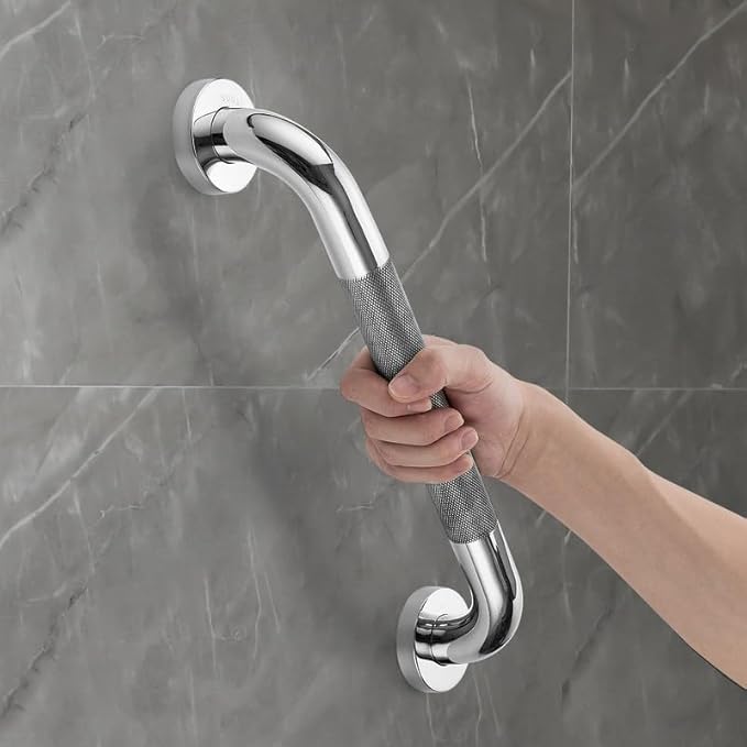 Grab Bars for Shower, 2 Pack 16-Inch Anti Slip Shower Handles for Elderly, Safety Shower Grab Bar, Stainless Steel Handicap Grab Bars for Bathroom (Polished Nickel 1" Diameter)