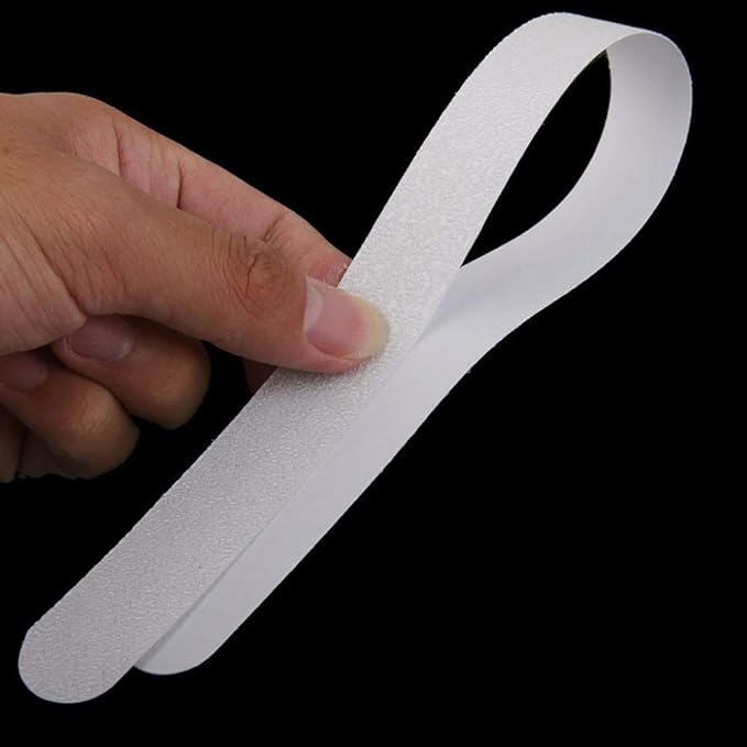 Non Slip Bath Stickers 18pcs, Safety Shower Treads Strips, Bathtub Anti-Slip Stickers, Anti Skid Tape for Shower,Tub, Steps 15Inch by 0.8Inch,Clear