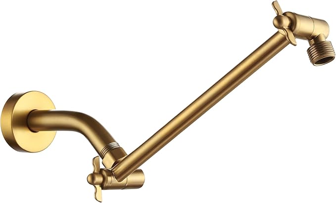 Shower Head Extension Arm, 10 Inch Adjustable Shower Arm for Rainfall Shower, Angle & Height Adjustable Extender with Universal Connector, Anti-Leak & Tool-Free Installation