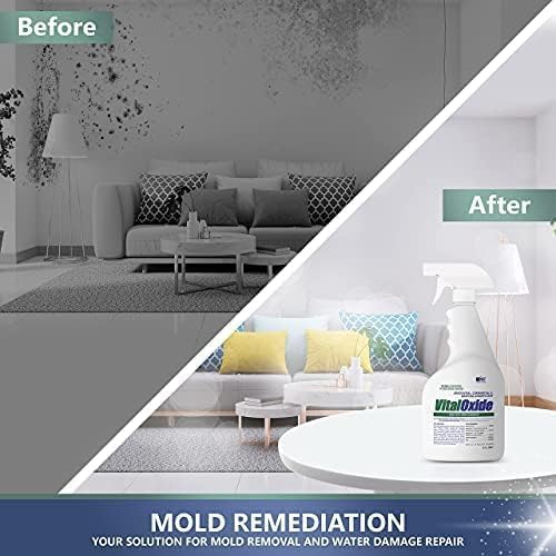 Vital Oxide Disinfectant, Deodorizer, Cleaner, Food-Contact Sanitizer, Virucide – (EPA registration #82972-1) – Kills Mold & Mildew, Eliminates Odors-32 Oz