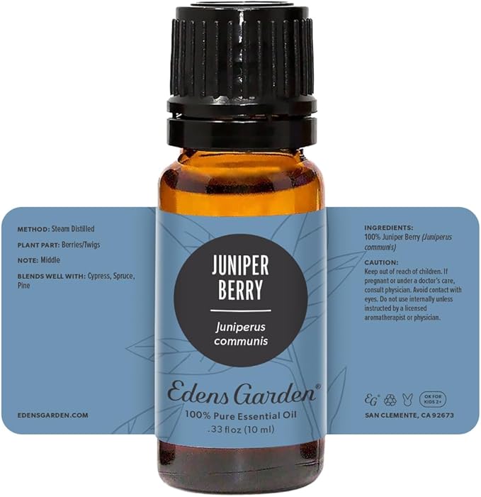 Edens Garden Juniper Berry Essential Oil- 100% Pure Premium Grade, Undiluted, Natural, Therapeutic, Aromatherapy, The Best for Diffuser, Candle, Hair, Kid Safe 10 ml (.33 fl oz)