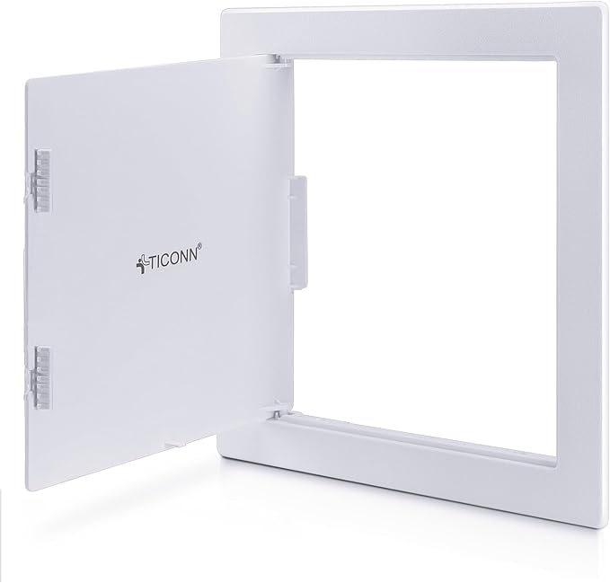 TICONN Access Panel for Drywall, 14 x 14 Inch ABS Plastic Wall Hole Cover Access Doors, Easy Install Plumbing Wall Panel for Drywall, Ceiling, Wiring and Cables