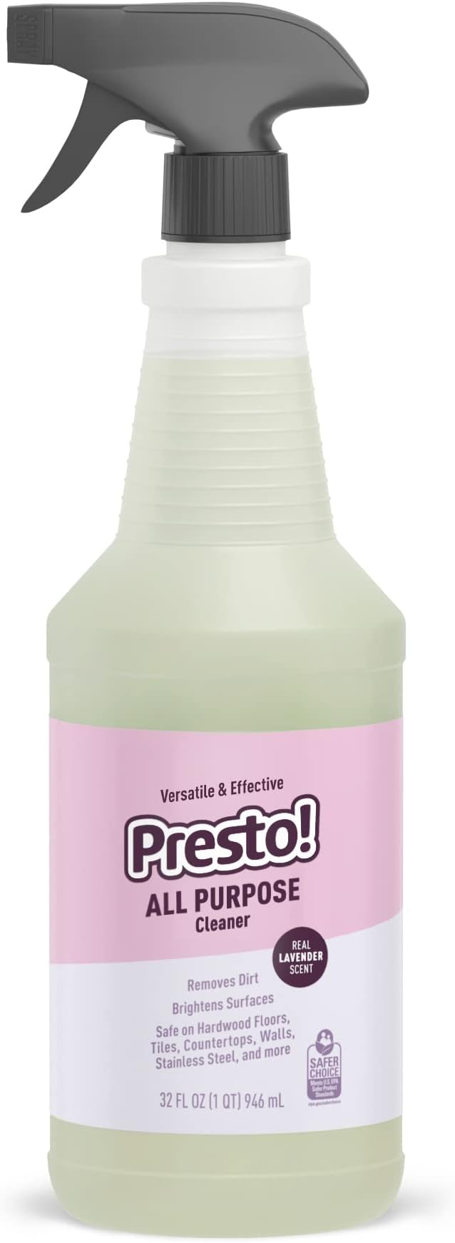 Amazon Brand – Presto! All Purpose Cleaner, Lavender Scent, 32 fl oz, Pack of 2