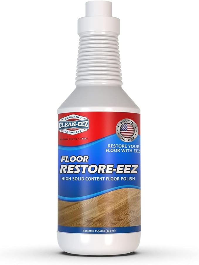 Clean-eez Ultimate Floor Restorer & Polish - Revitalize, Protect, Shine Wood, Laminate, Vinyl, Bamboo, Slate, Terracotta & More (1 Bottle)