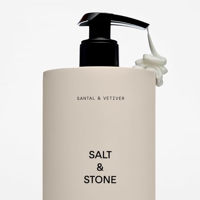 Salt & Stone Body Lotion for Women & Men| Scented Daily Body Lotion | Hydrates, Nourishes & Softens Skin | Restores Dry Skin | Fast-Absorbing | Cruelty-Free & Vegan (450 ml) (Santal & Vetiver)
