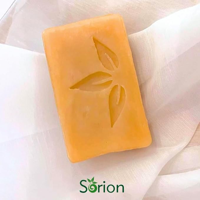 Sorion Soap for Face and Body - Bar Soap to Smooth and Comfort Dry, Itchy, Flaky Skin with Coconut Oil, Turmeric, Pala Indigo Essential Oils Soap Bar