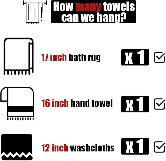 JQK Chrome Towel Bar, 20.5 Inch 304 Stainless Steel Thicken 0.8mm Towel Rack Bathroom, Towel Holder Polished Finished Wall Mount, Useable Length 18 Inch, TB110L18-CH