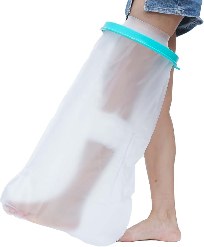 Cast Covers for Shower Leg, Waterproof Cast Cover for Showering, Cast Protector for Shower Leg Adult, Shower Boots for Foot after Surgery, Knee, Ankle, Foot (Diameter - 9.8") Extra Large