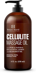 Botanic Hearth Anti Cellulite Massage Oil | Cellulite Oil for Thighs and Butt Firming | Unique Blend of Massage Essential Oils | Improves Skin Tone, Skin Firmness & Tightness | 8 Fl Oz