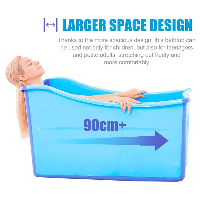 Large Foldable Bathtub for Toddler Collapsible Baby Bathtub Portable Bath tub Lightweight for Children Twins Petite Adult