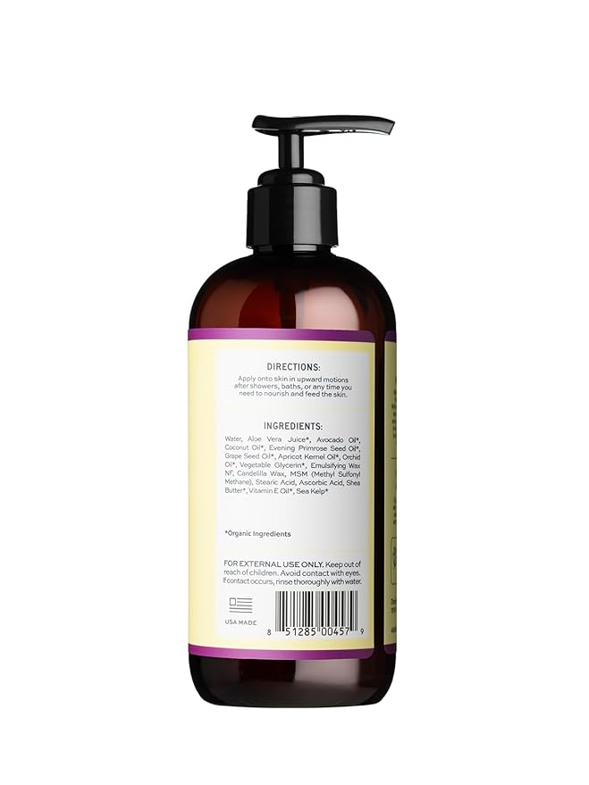 Aleavia Orchid Prebiotic Body Lotion – Lightly Scented, All-Natural Moisturizing Body Lotion with Organic Essential Oils for Soft, Smooth Skin – 12 Oz