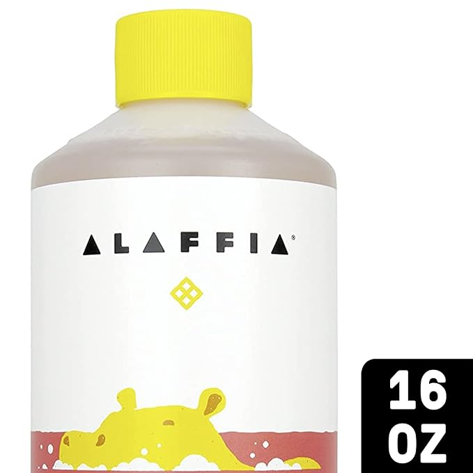 Alaffia Babies and Kids Bubble Bath, Gentle Bath Essentials for Delicate Skin, Plant-Based Formula That is Paraben & Sulfate-Free, Vegan, Calming with Long-Lasting Bubbles, Coconut Strawberry 16 Fl Oz