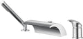 sumerain Waterfall Roman Tub Faucet with Handheld High Flow Chrome finish