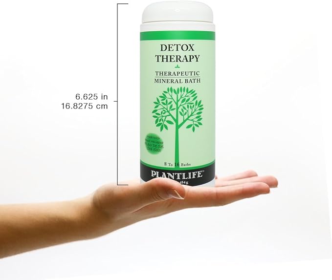 Plantlife Detox Therapy Bath Salts - Straight from The Plant Natural Aromatherapy Bath Salts - Balance, Calm, and Release Tension in The Body - Made in California 16 oz