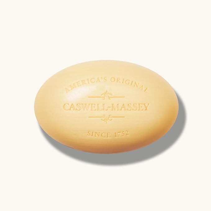 Caswell-Massey 2571 Natural Bar Soap for Men, Moisturizing Body Soap Bar for All Skin Types, Made with Essential Oils & Plant-Based Formula for Soft Skin, Made in USA, 5.8 oz