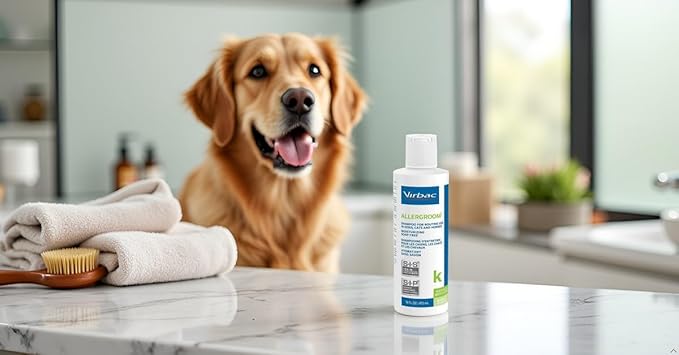 Virbac Allergroom Pet Shampoo For Dogs, Cats & Horses (16 oz) - For Normal or Dry Skin