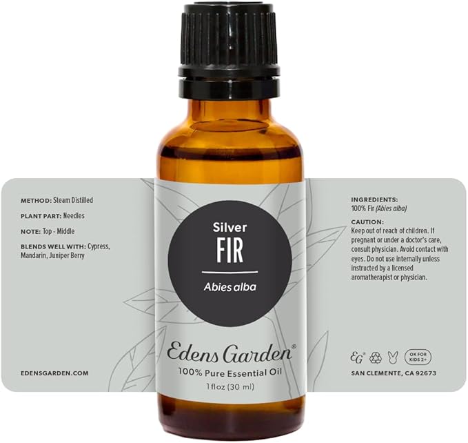 Edens Garden Fir- Silver Essential Oil- 100% Pure Premium Grade, Undiluted, Natural, Therapeutic, Aromatherapy, The Best for Diffuser, Candle, Laundry, Humidifiers 30 ml (1 fl oz)