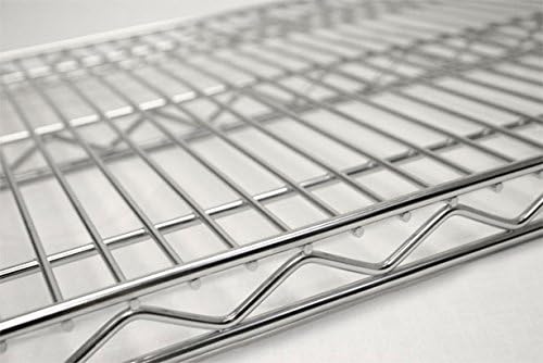 Omega 21" Deep x 72" Wide x 96" High 3 Tier Chrome Starter Shelving Unit
