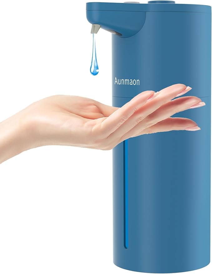 Automatic Soap Dispenser Touchless, Hands-Free, Multi Adjustable Volume, Long Battery Life, Compatible with Thick & Thin Dish/Hand Soap for Bathroom and Kitchen, Easy for Toddlers, Blue