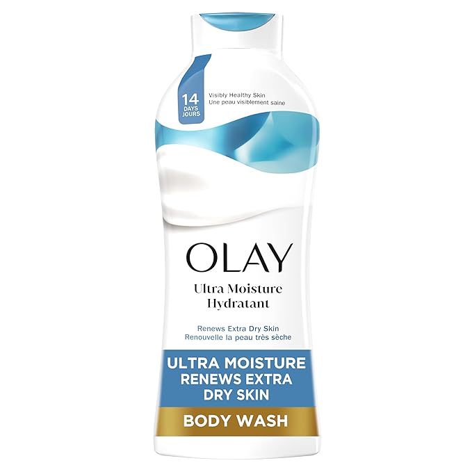 Olay Body Wash for Women, Ultra Moisture, For Extra Dry Skin, 24hr Moisturizing, Hydrating & Refreshing, B3 Vitamin Complex, Free of Parabens & Phthalates, Scented, 22 fl oz