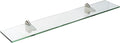 Spancraft Glass F-8x18-Brushed Steel Falcon Glass Shelf, Brushed Steel, 8" x 18"