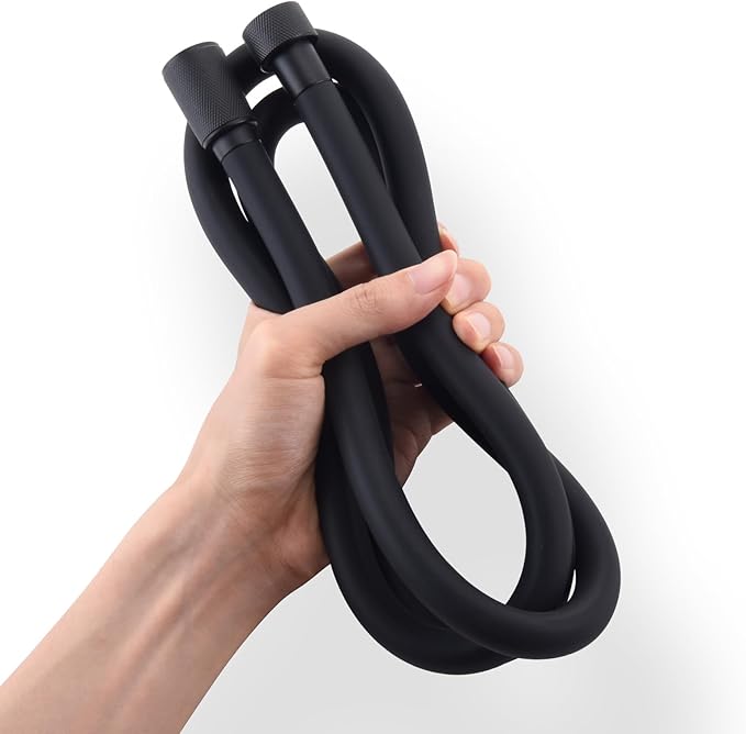Silicone Shower Hose Extra Long,Explosion Proof Anti Winding Showerhead Hose,Used In Showerheads Spray Bidet Bathing Toilet Cleaning Flexible RV Shower Hoses Replacement (Black, 79 In)
