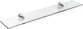 Spancraft Glass H-4.75x36-Brushed Steel Heron Glass Shelf, Brushed Steel, 4.75" x 36"