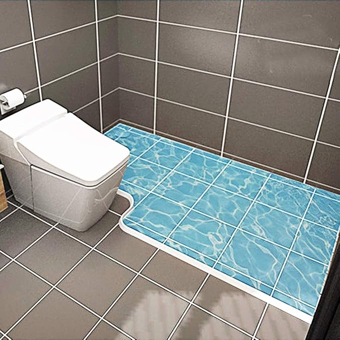 Duzzy 118 Inch Collapsible Shower Threshold Water Dam, Ideal for Wheelchair Accessible, Suitable for Accessibility ADA Handicap Showers