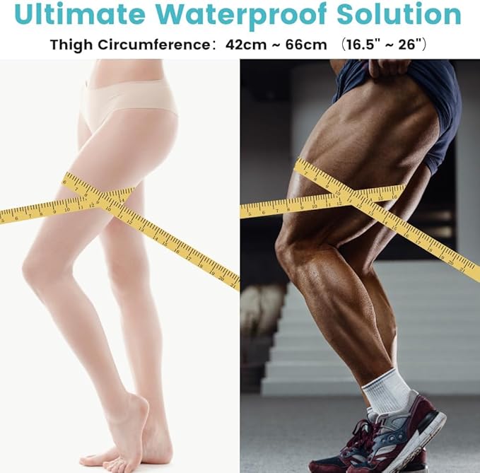 Cast Covers for Shower Leg, Waterproof Cast Cover for Showering/Swimming, Cast Protector for Shower Leg Adult, Water Proof Shower Boots for Foot after Surgery, Knee, Ankle, Boot (Diameter-7.9")